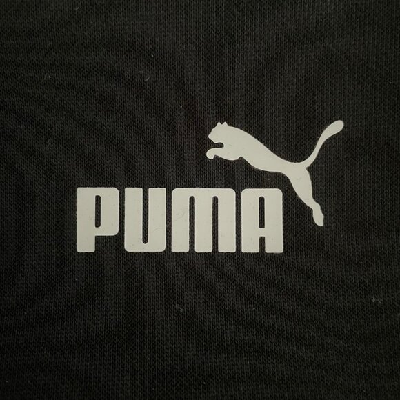 Puma ESS Small Logo Neutral Cotton Poly Blend Hoodie Kanga Pouch Black Sz XS NWT - Picture 6 of 12